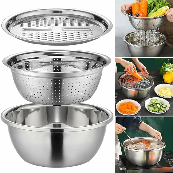 Rice Washer Strainer Bowl