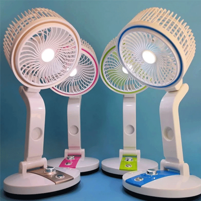 LR Rechargeable Folding Fan With Light