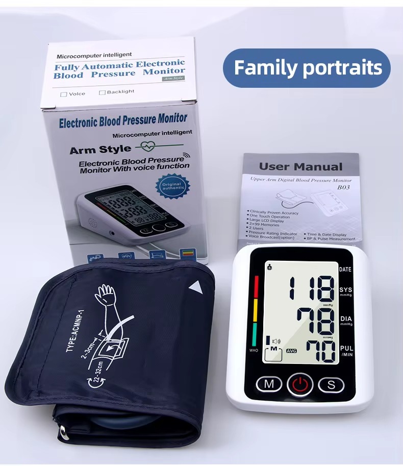High Quality Digital Blood Pressure Monitor With Voice Function